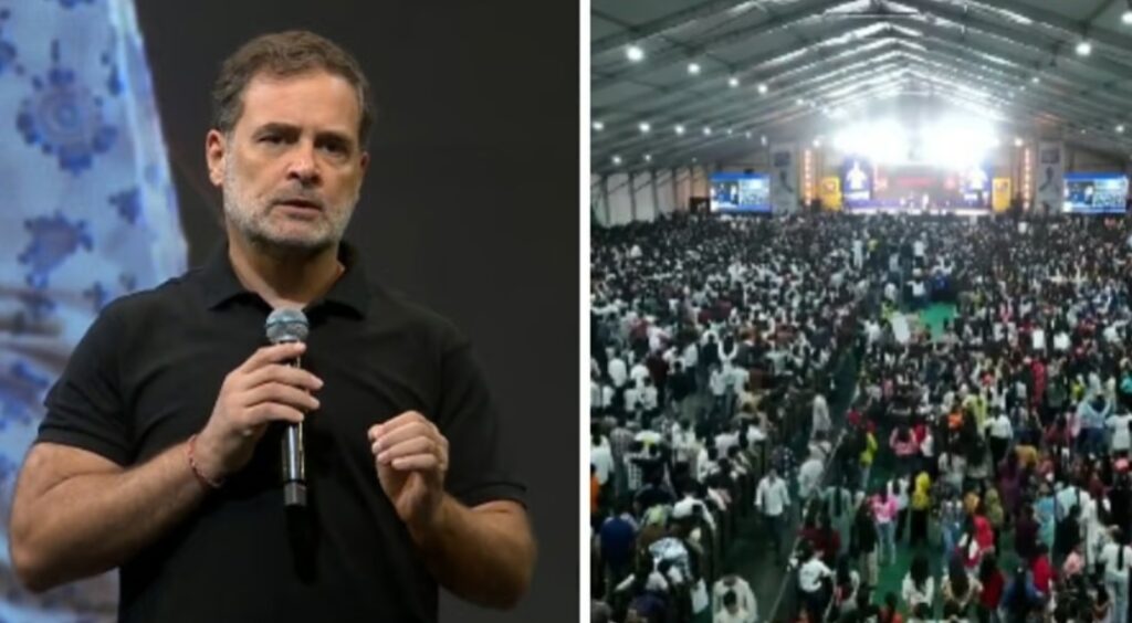 इंदौर में राहुल बोले : “सिस्टम अंधभक्त पैदा कर रहा है, छात्र देश का भविष्य”
